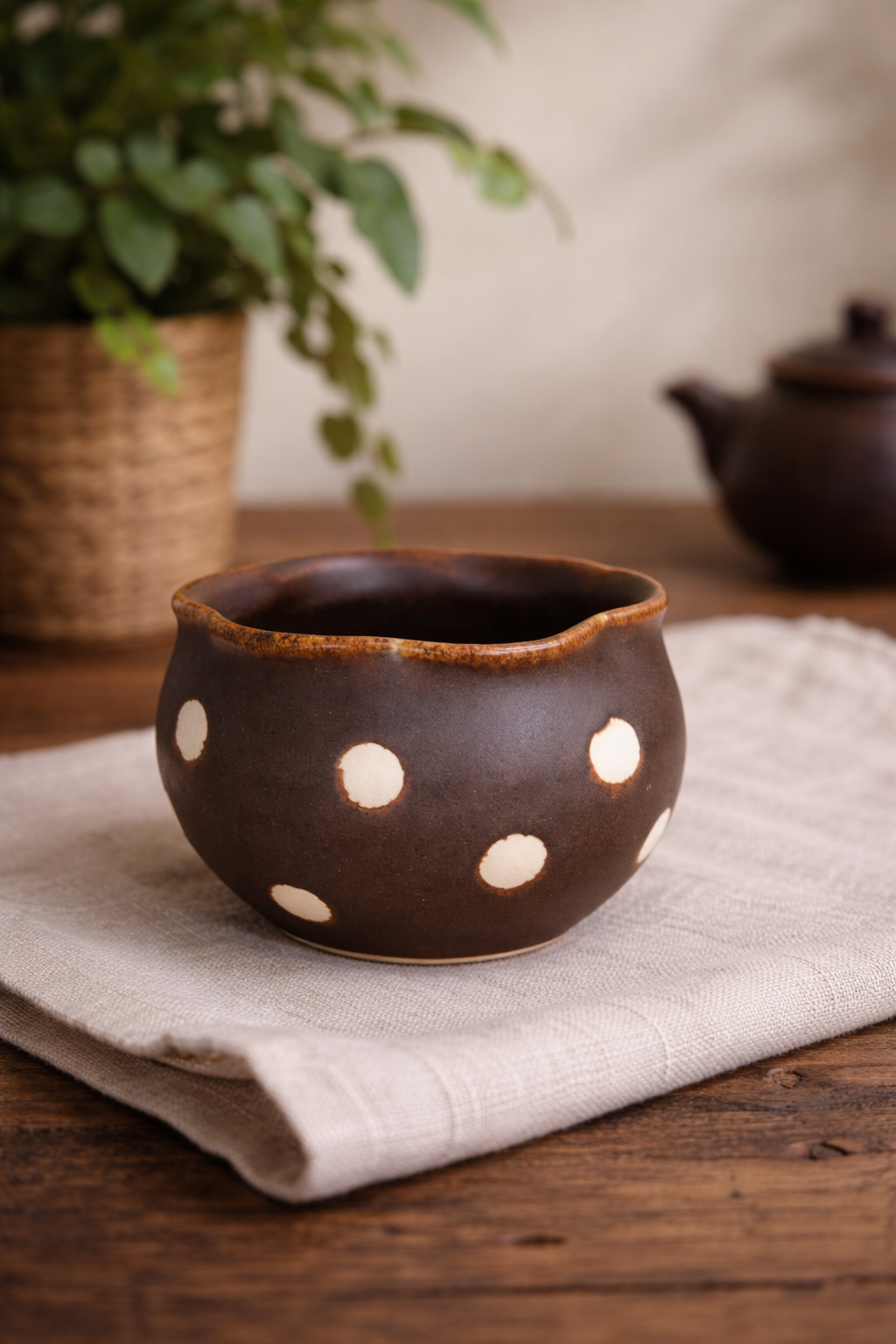 Handcrafted Polka Dot Mug