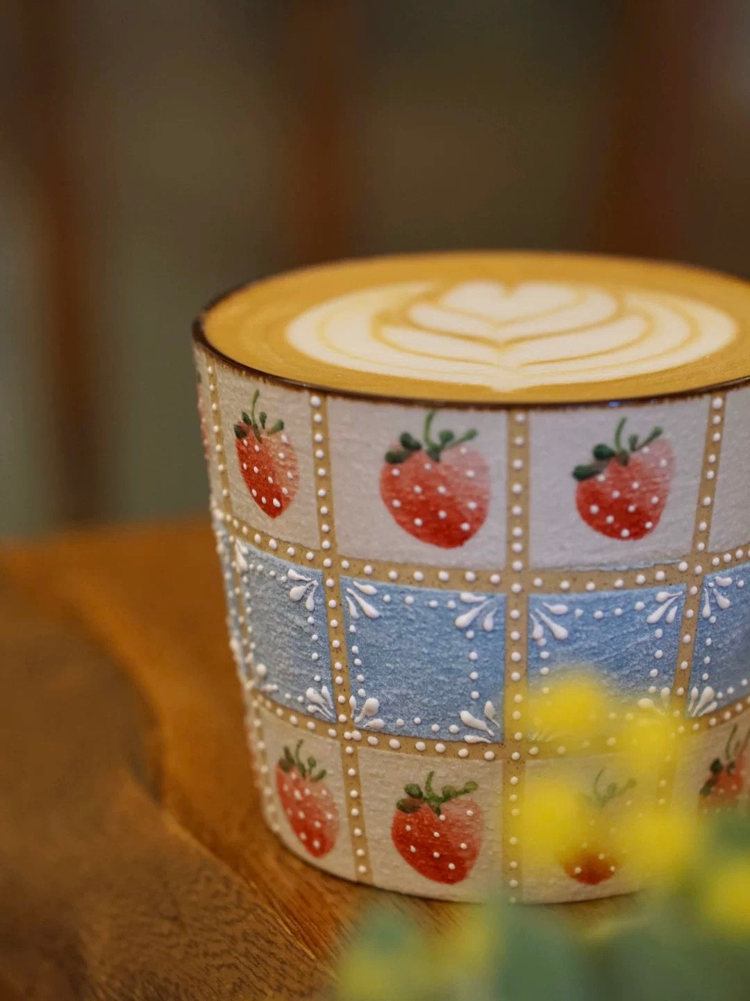 Strawberry Patch Artisan Cup