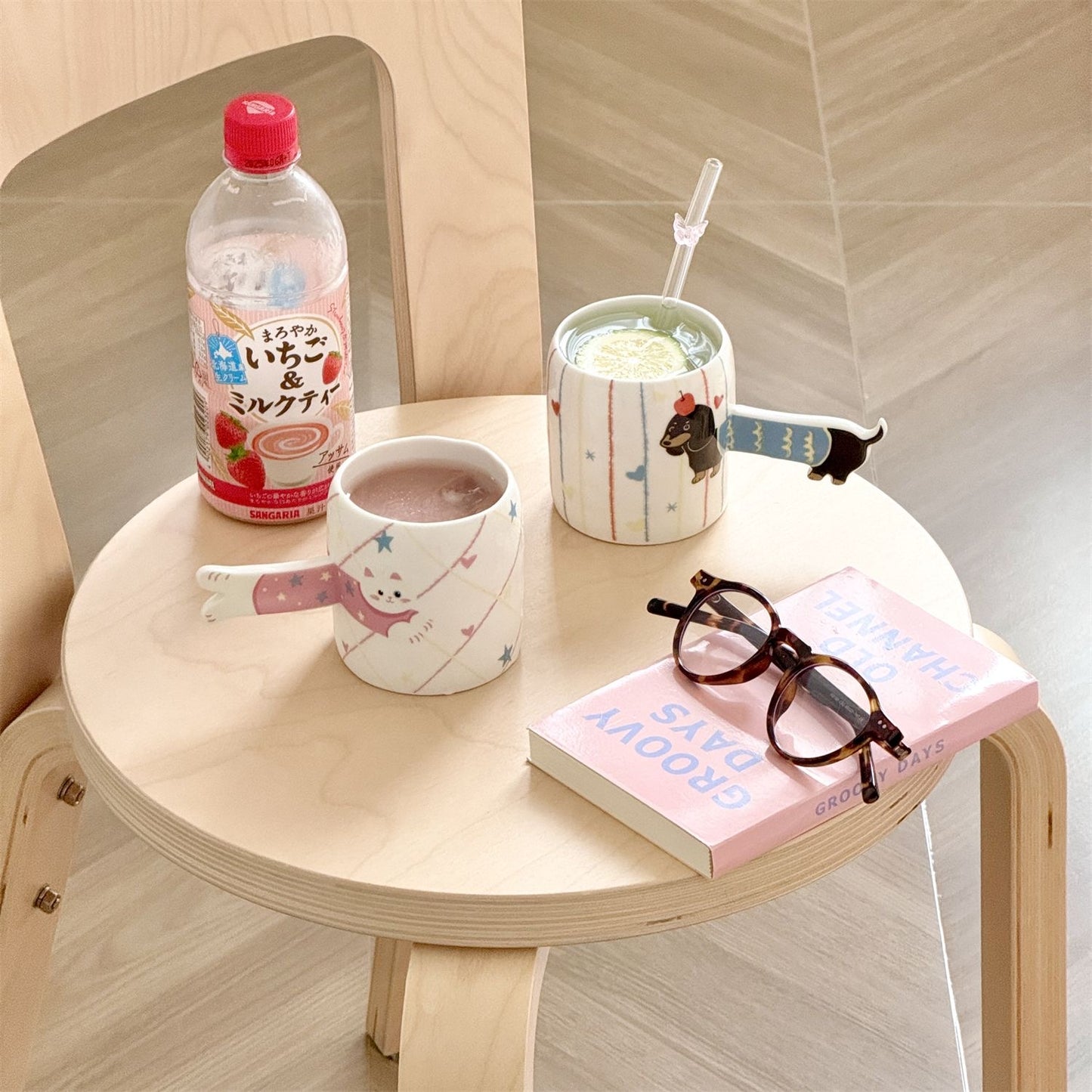 Cute Cartoon Ceramic Mug | Aesthetic Girly Tea Cup