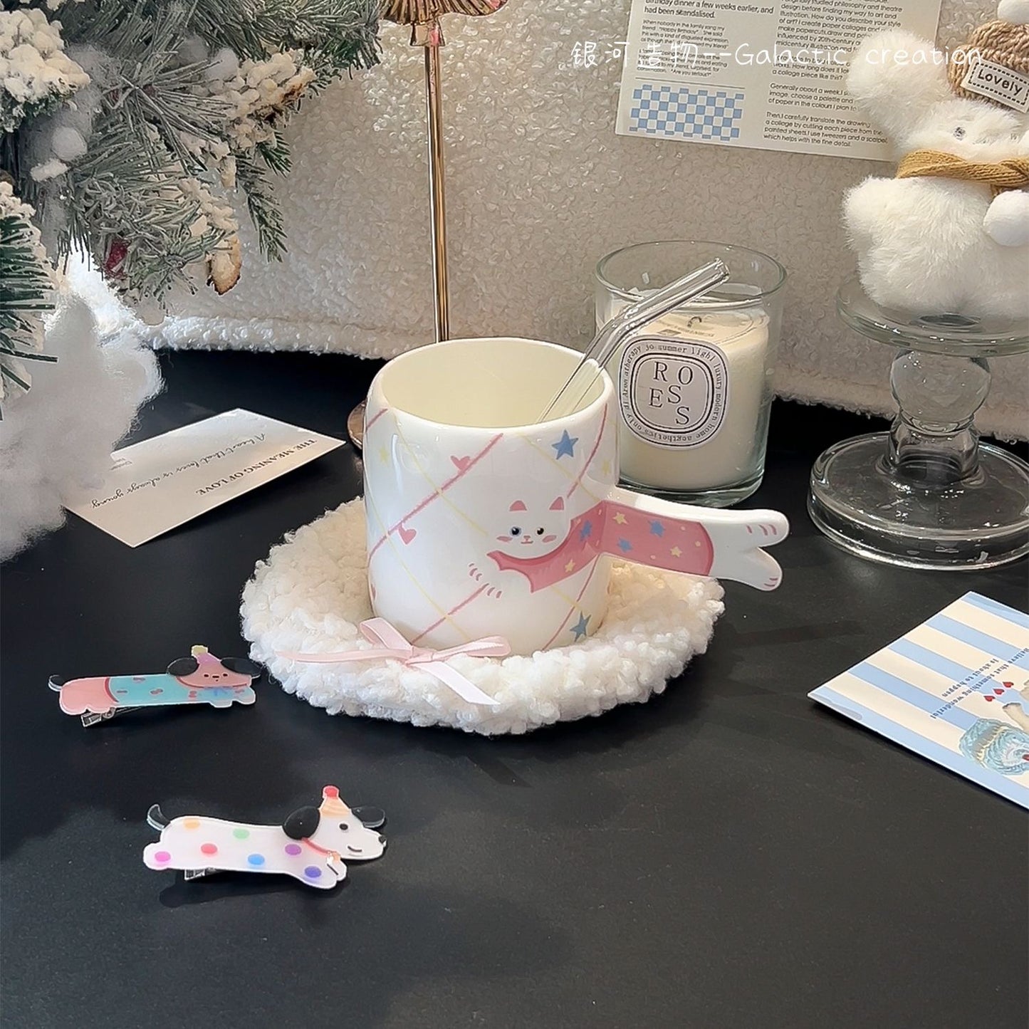 Cute Cartoon Ceramic Mug | Aesthetic Girly Tea Cup