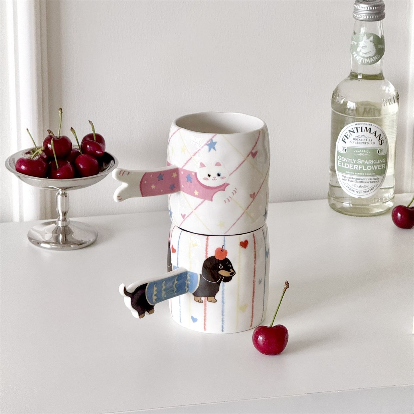 Cute Cartoon Ceramic Mug | Aesthetic Girly Tea Cup