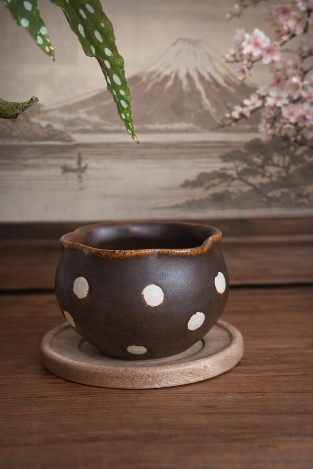 Handmade Japanese-Style Matcha & Coffee Ceramic Cup