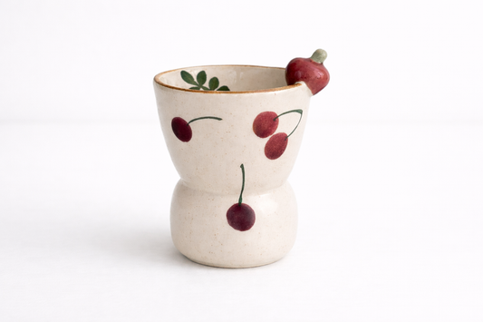 Hand-Painted Cherry Mug