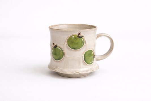 Hand-Painted Apple Mug