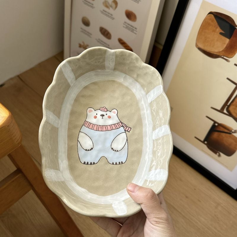 Korean Style Rustic Ceramic Plate