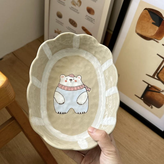 Korean Style Rustic Ceramic Plate