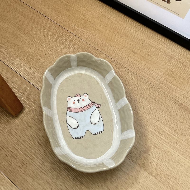 Korean Style Rustic Ceramic Plate