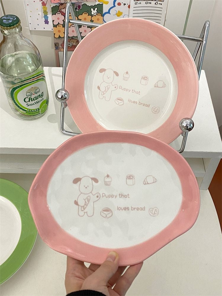 Cute Dog Ceramic Dessert Plate